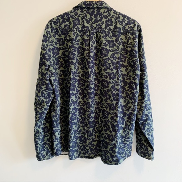 Frank & Oak Men’s Floral Button Down Collared Long Sleeved Shirt - Picture 3 of 8